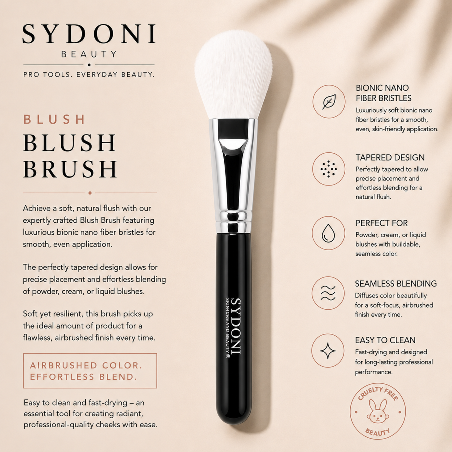 SYDONI BLUSH BRUSH - Bionic Nano Fiber Bristles