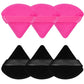 6 Pcs Powder Puff Face Soft Triangle Makeup Puff Velour Makeup Sponge Beauty Blender for Loose Powder (Black)