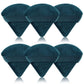 6 Pcs Powder Puff Face Soft Triangle Makeup Puff Velour Makeup Sponge Beauty Blender for Loose Powder (Black)