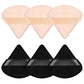 6 Pcs Powder Puff Face Soft Triangle Makeup Puff Velour Makeup Sponge Beauty Blender for Loose Powder (Black)