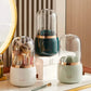 360¬∞ Rotating Makeup Brush Holder with Lid Makeup Organizer