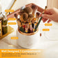 360¬∞ Rotating Makeup Brush Holder with Lid Makeup Organizer