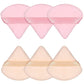 6 Pcs Powder Puff Face Soft Triangle Makeup Puff Velour Makeup Sponge Beauty Blender for Loose Powder (Black)