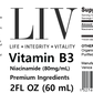 Vitamin B3 Niacin Liquid (Niacinamide 80mg, 60 servings)