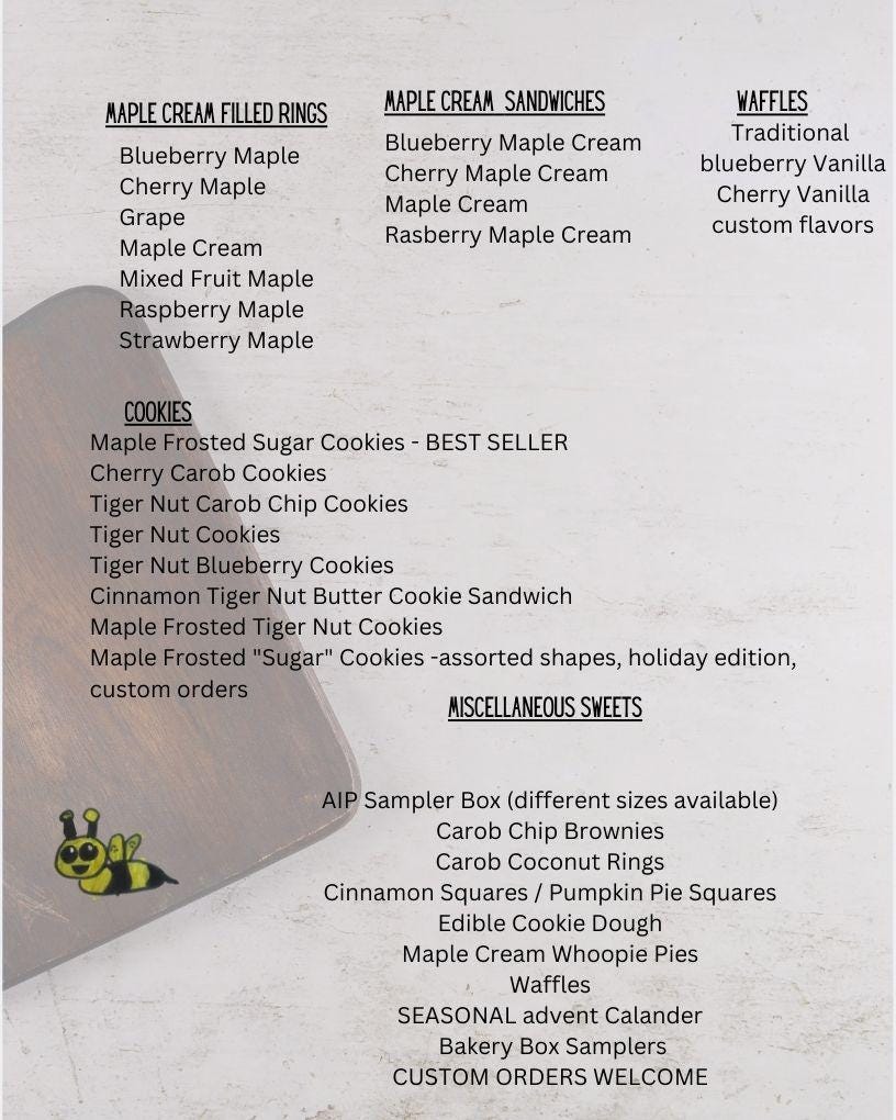 Gluten Free Bakery Box Sampler, Winter Edition, Customizable: Dairy Free, Sugar Free, Vegan, Nut Free, Keto, AIP Paleo, High Protein, etc