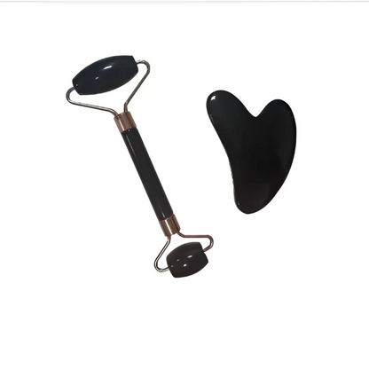 Rose Quartz Facial Roller and Gua Sha Wrinkle Remover
