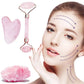 Rose Quartz Facial Roller and Gua Sha Wrinkle Remover